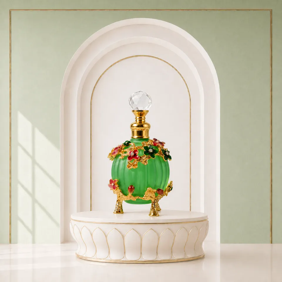 Royal Bloom - Green perfume oil bottle